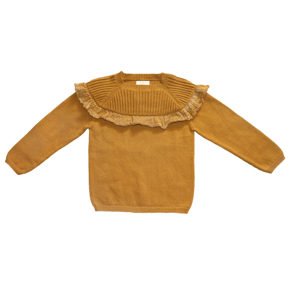 Mustard Flounced Sweater