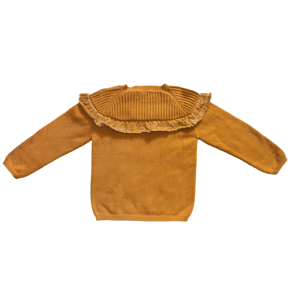 Mustard Flounced Sweater