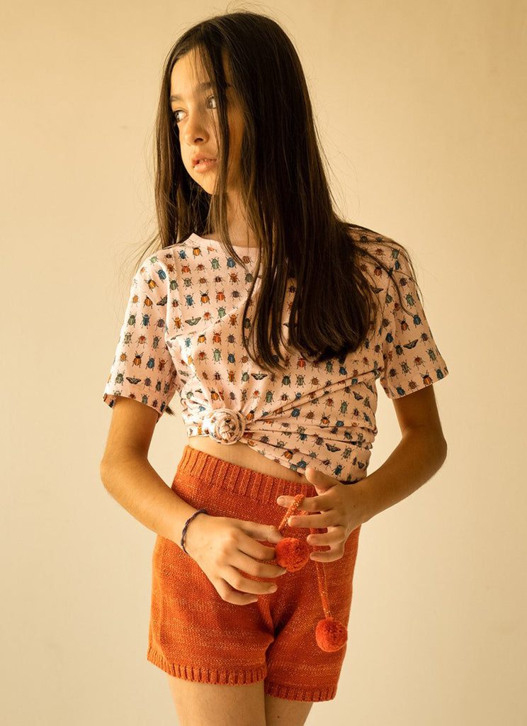Desert Knitted Red Short